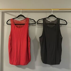 Two for one Lulu tank tops size 8